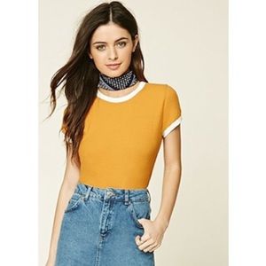 Never Worn Yellow Ringer Tee